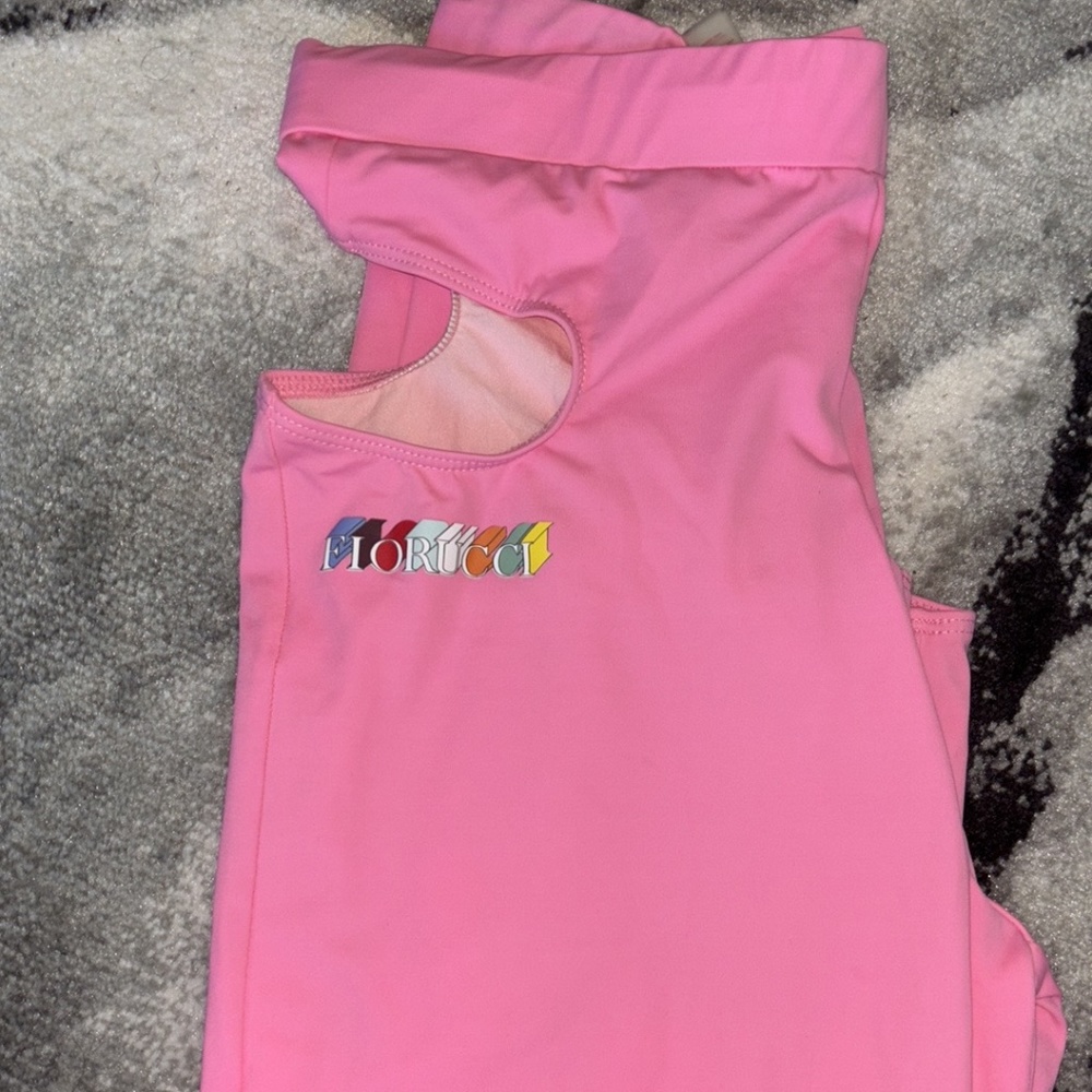 Fiorucci 3-D Logo Pink Leggings Size XL